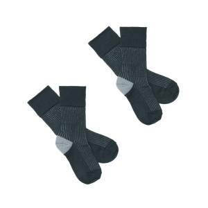 2 pack Contrast Rib Sock logo