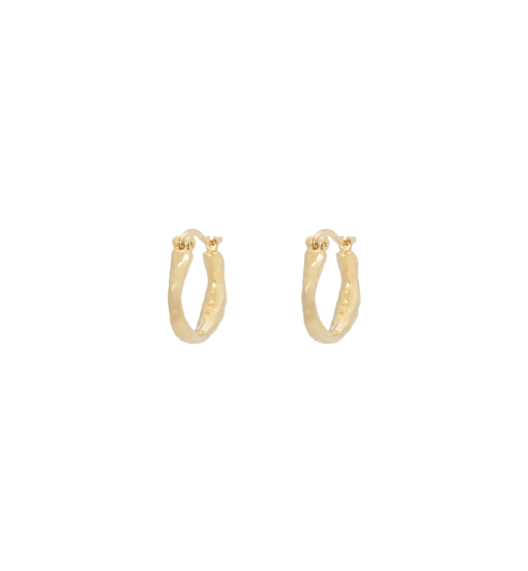 Small Organic Hoop Earrings Si 25165269 Goldpl