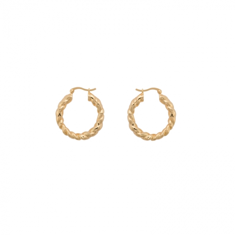 Lasso Hoop Earrings Brass Gold 19995544 Goldpl