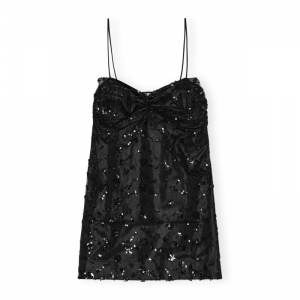Sequin Lace Mini Dress 99 Black