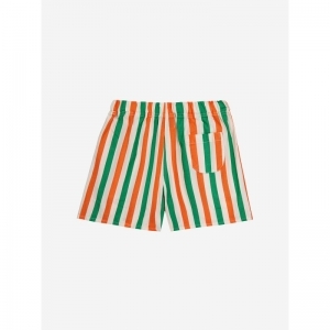 Vertical Stripes woven shorts - MULTI