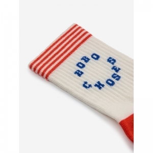 Bobo Choses Circle short socks - WHI/RED