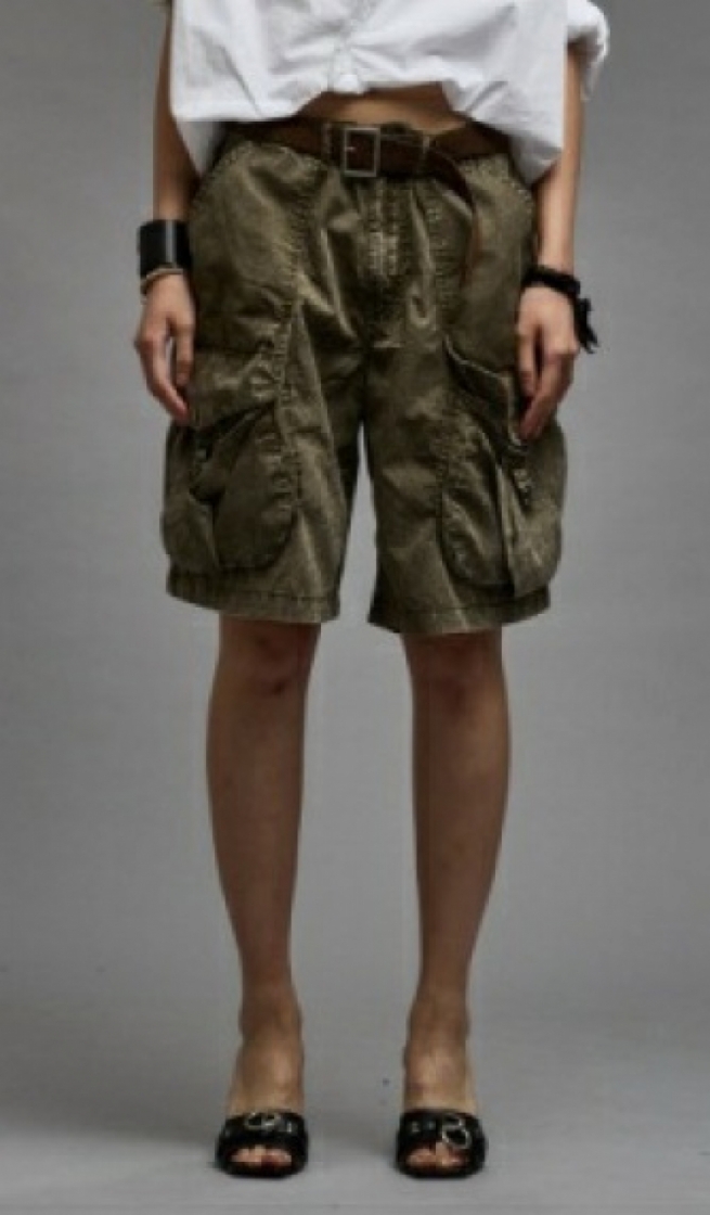 MULTIPOCKET RELAXED SHORTS - GD OLIVE