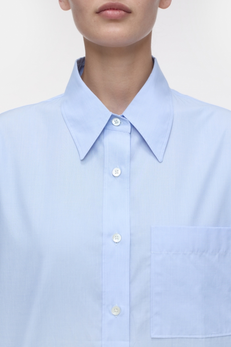 shirt with pocket 562 lazio blue