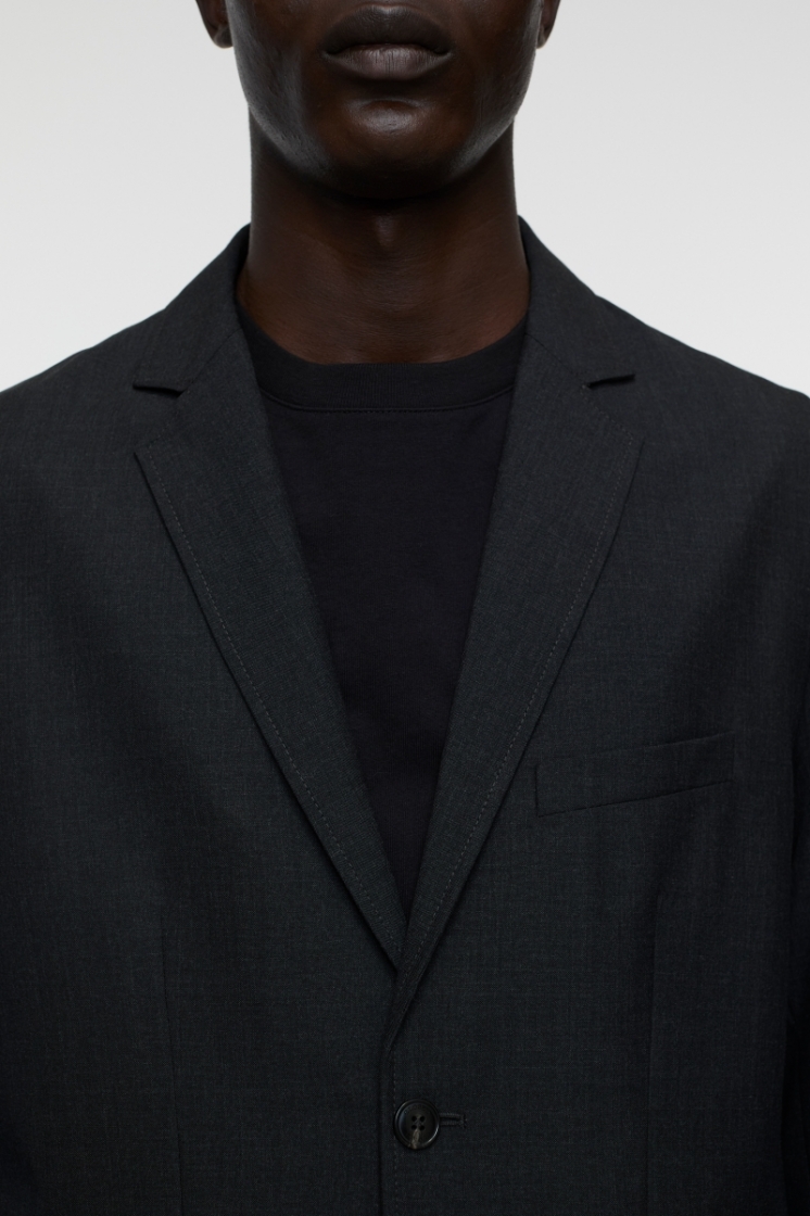 single breasted blazer 169 anthracite