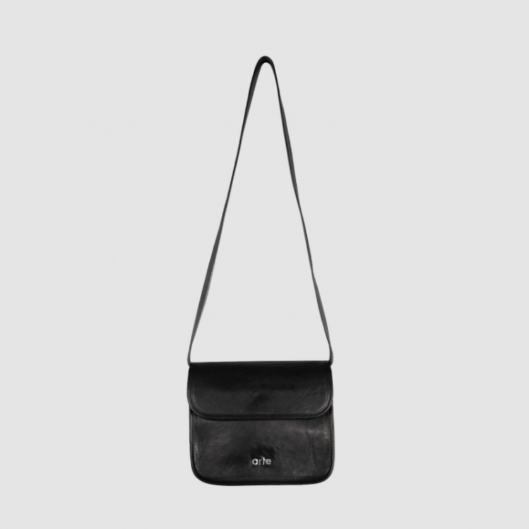 Leather Small Bodycross bag - Black