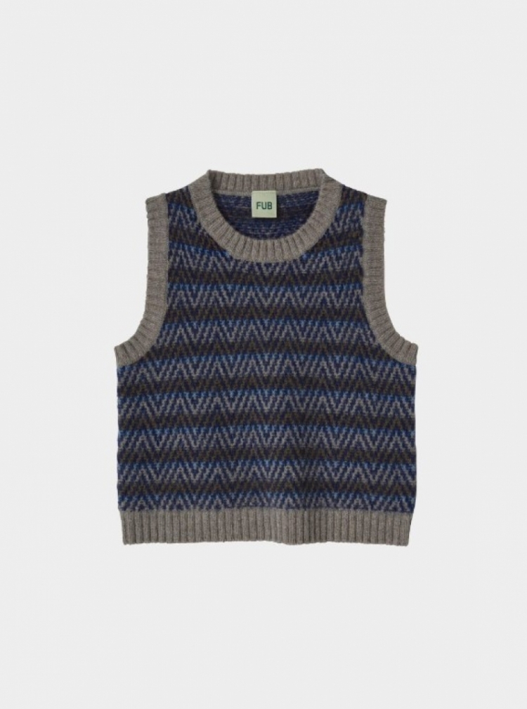 Lambswool Vest hazel melange