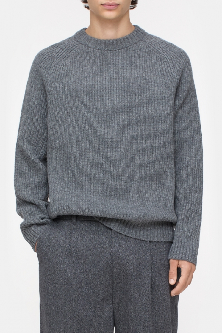 knitted pullover 164 dark grey