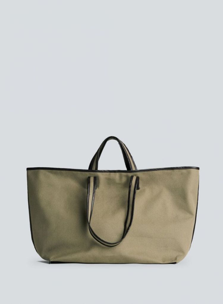 Tote canvas sage / oil blac