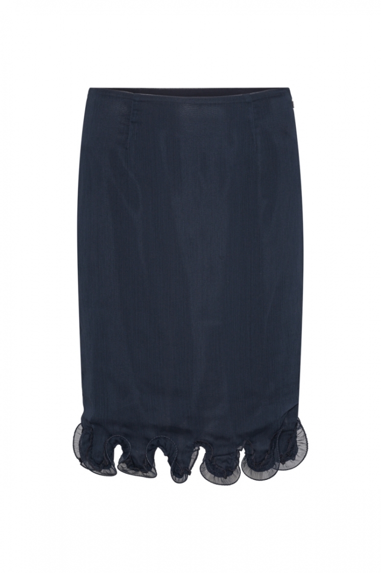Chiffon Ruffle Skirt Sky Captain (Da