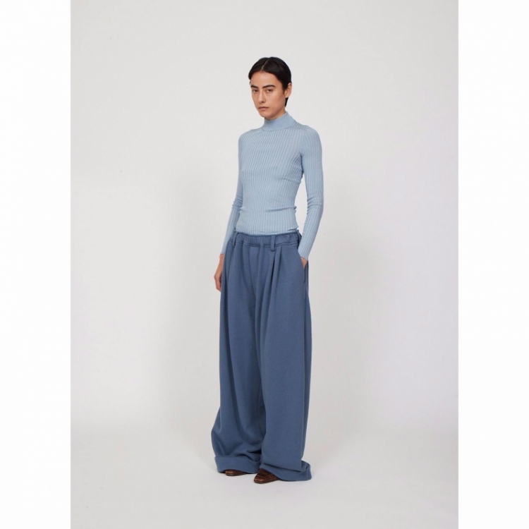 DRAWSTRING CHINO BLUE