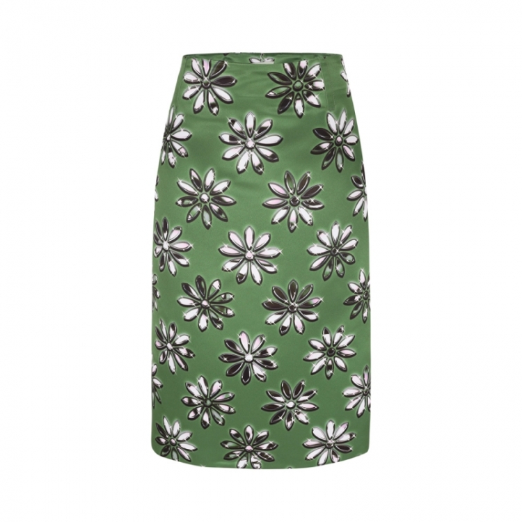 MIDI STRAIGHT SKIRT KHAKI