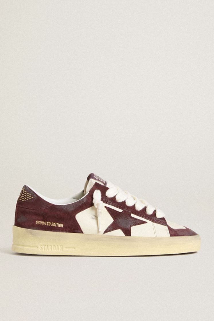 STARDAN LEATHER AND SUEDE UPPE - BORDEAUX/CREM