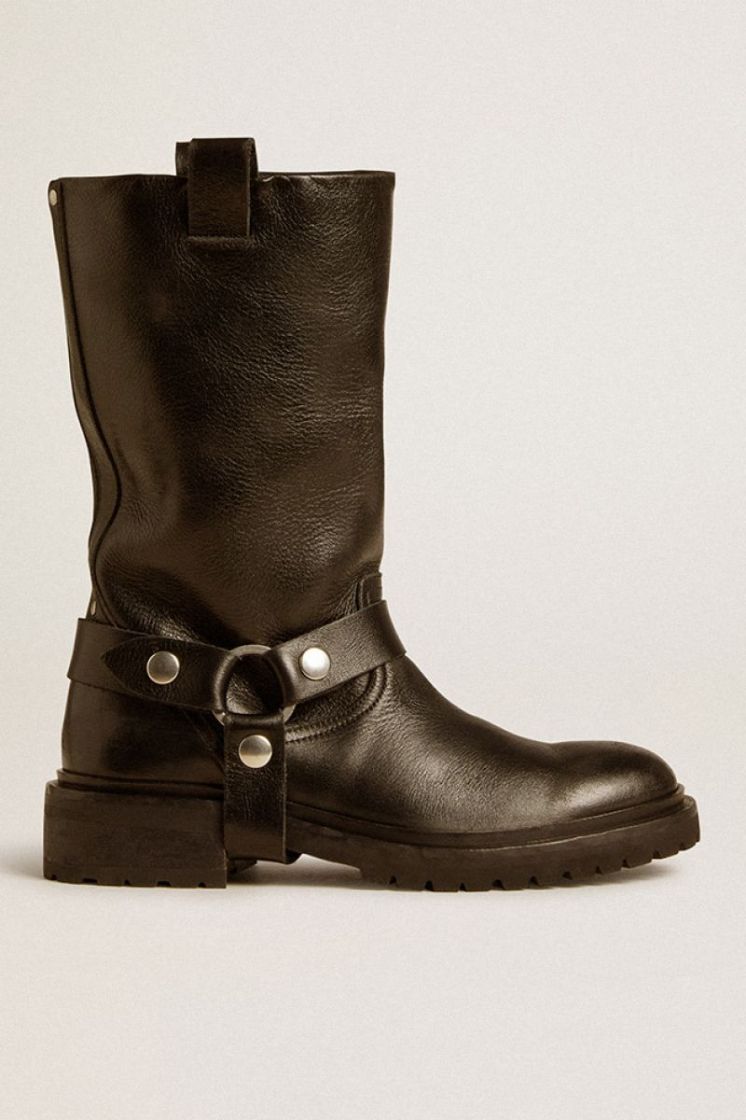 KURT SHINY LEATHER UPPER WITH - BLACK