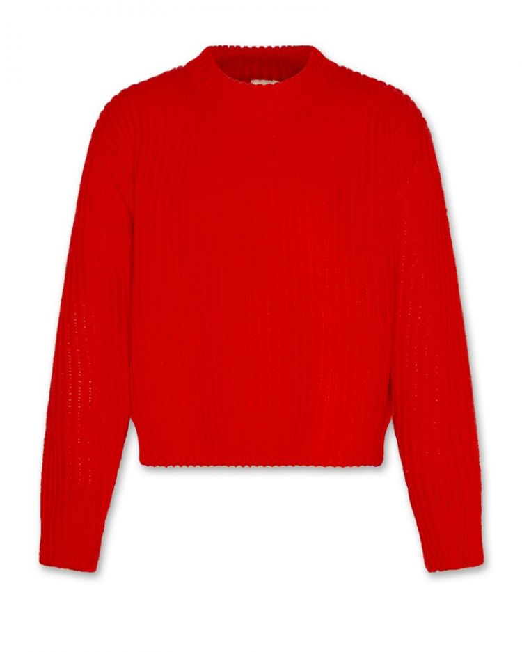 carla c-neck plain 630 fluo red