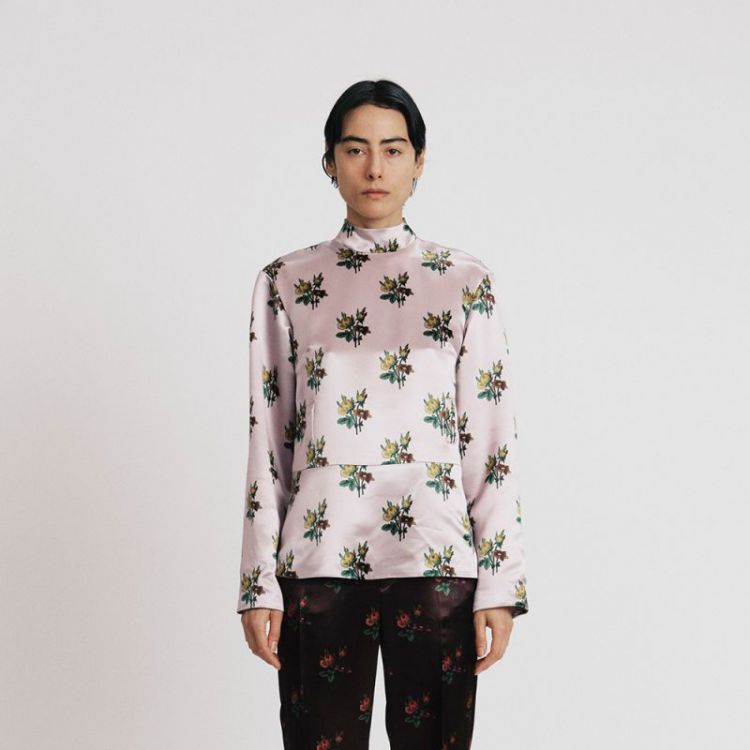 FLORAL SATIN - PINK