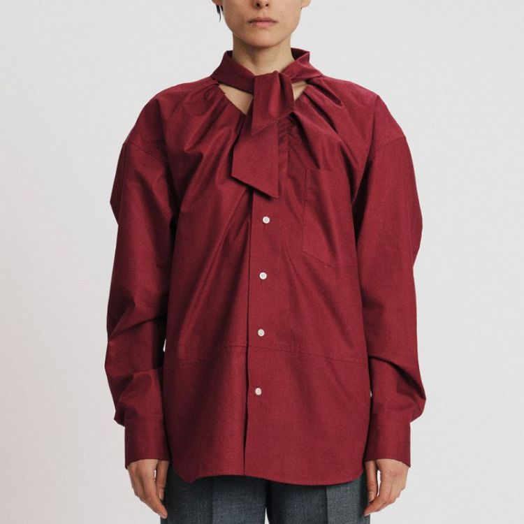 COTTON POPLIN - BORDEAUX