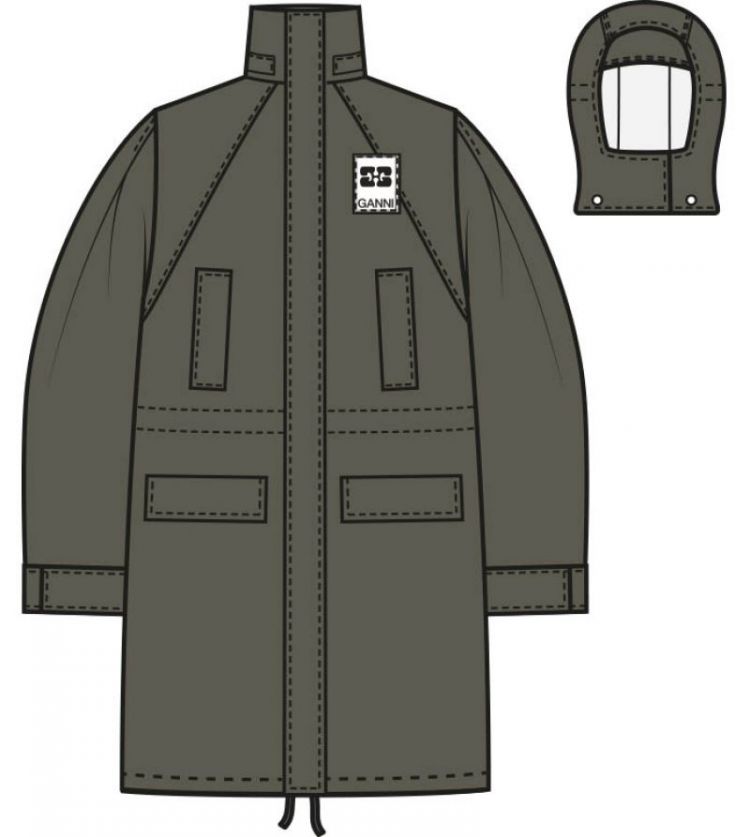 Ripstop Tri-Layer Parka Coat - Kalamata