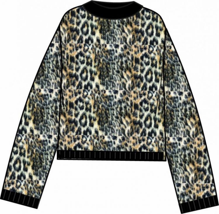 Soft Wool Leo Open Back Sweate - Leopard
