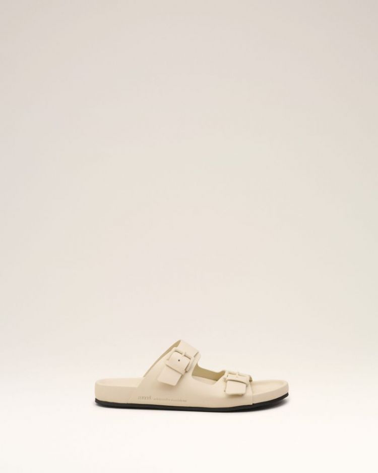 DOUBLE BUCKLES SANDALS 185 IVORY