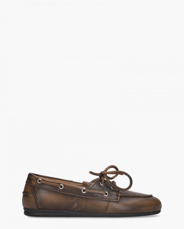 Boat Loafer leather 205 COFFEE