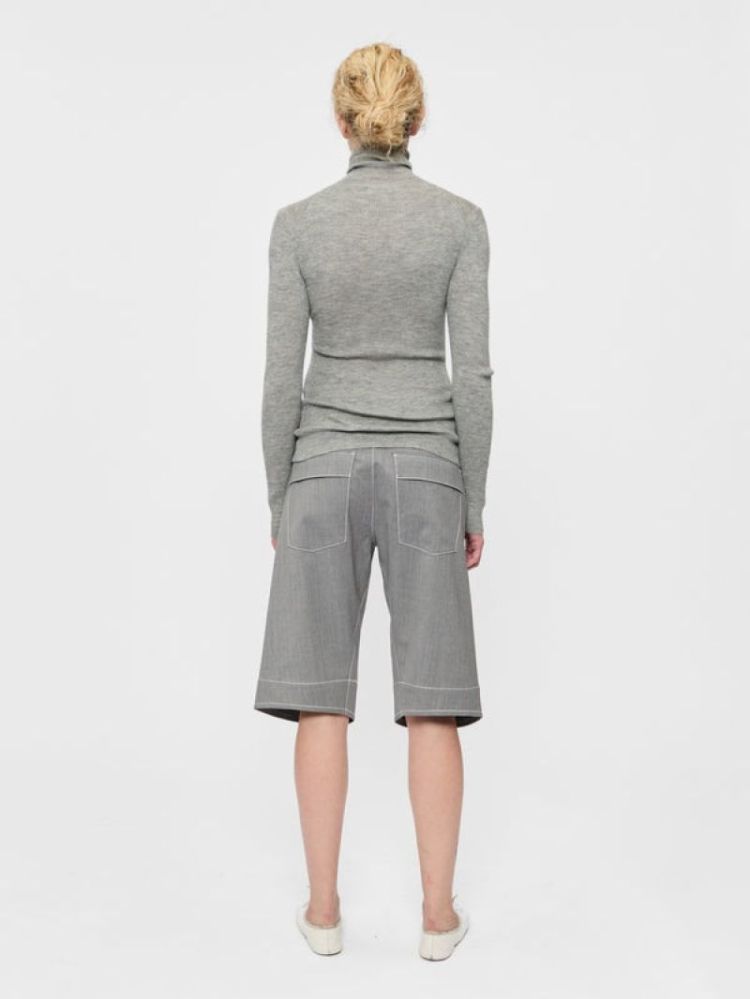 RIBBED TURTLENECK - IRON