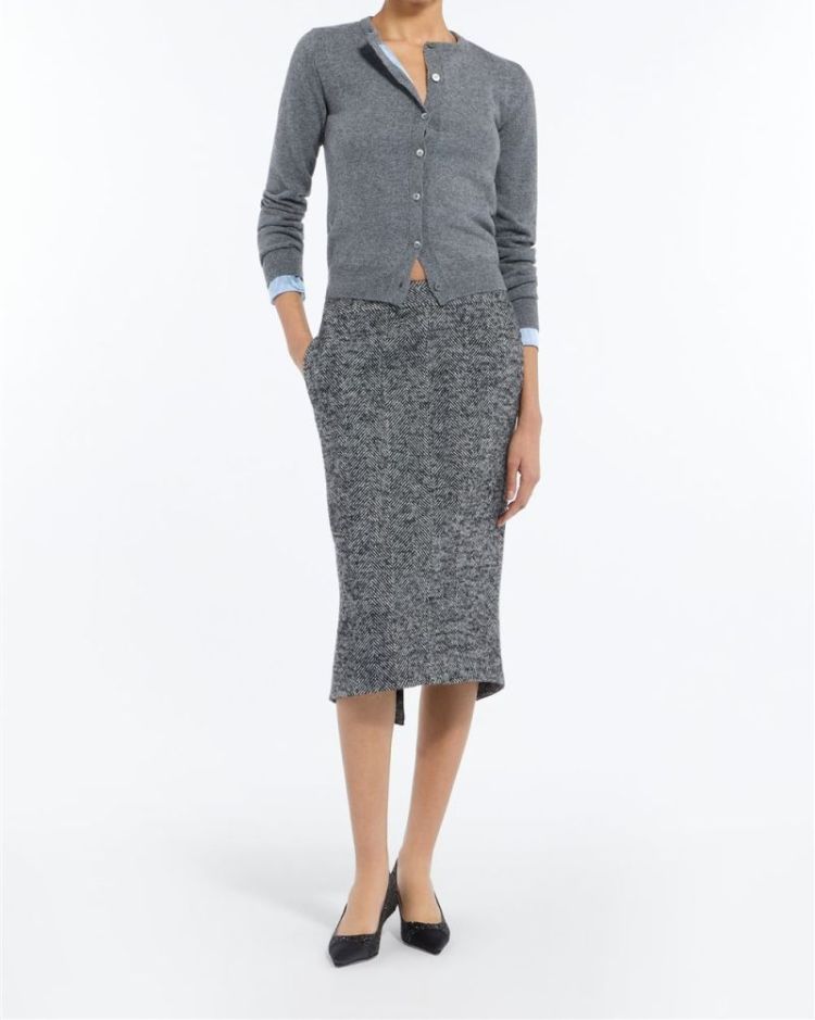 Knitted Cardigan 8995 Melange Gr