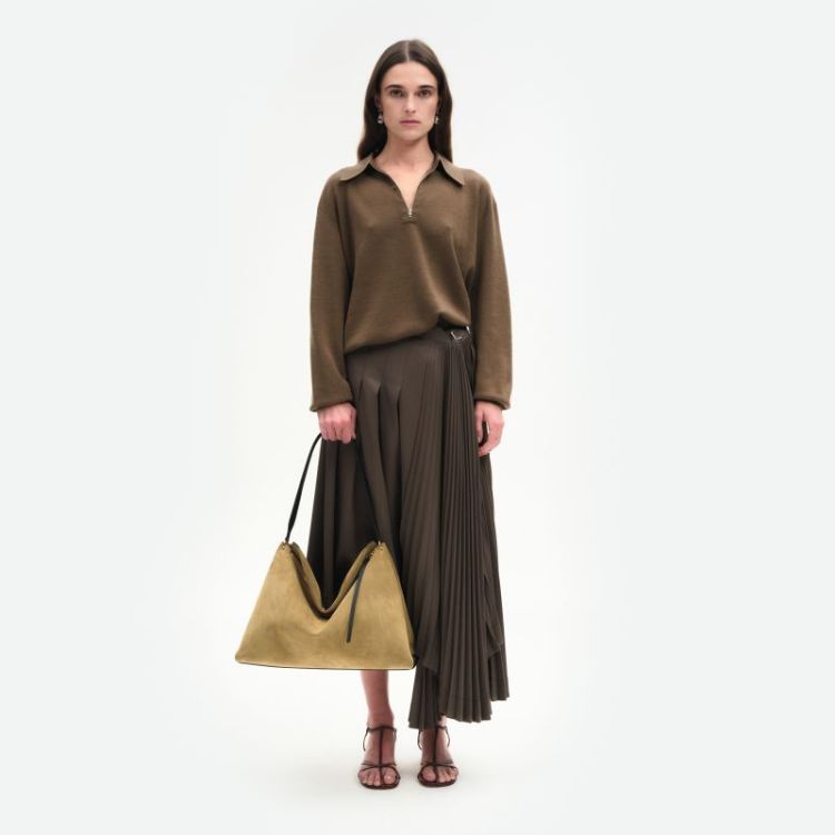 Penelope Tote 1359 Khaki Sued