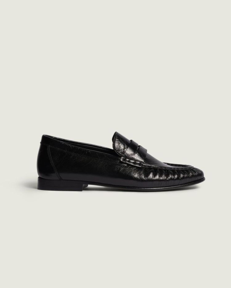 Penny Loafer Wrinkle - Leather 600 Black
