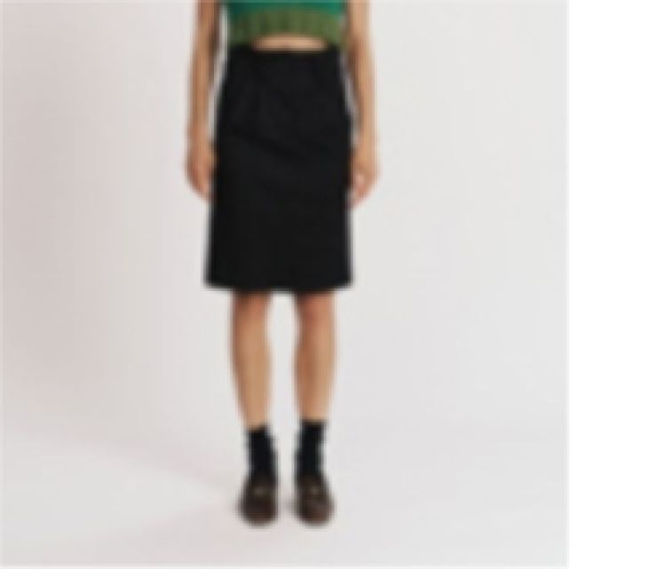 CHINO PENCIL SKIRT BLACK