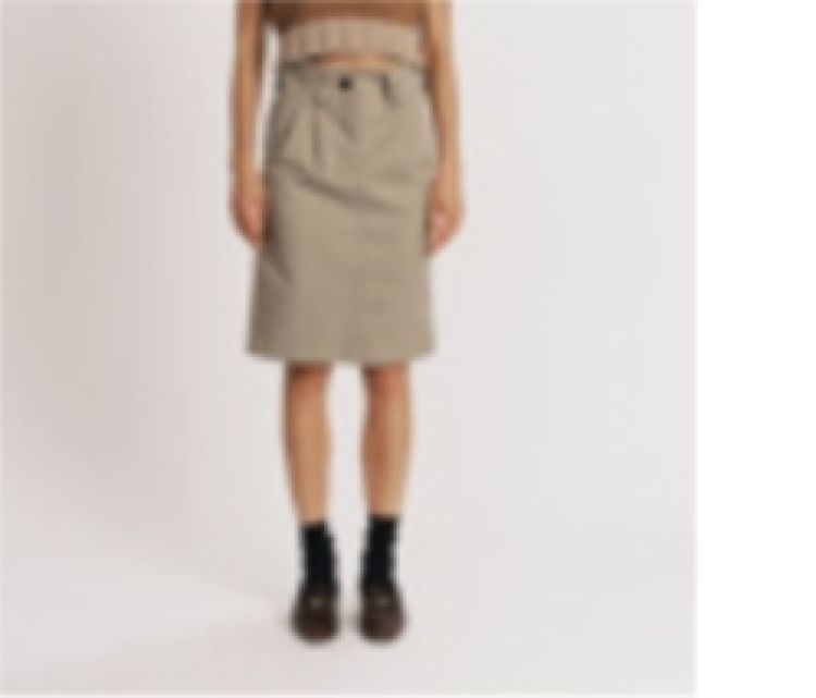 CHINO PENCIL SKIRT STONE