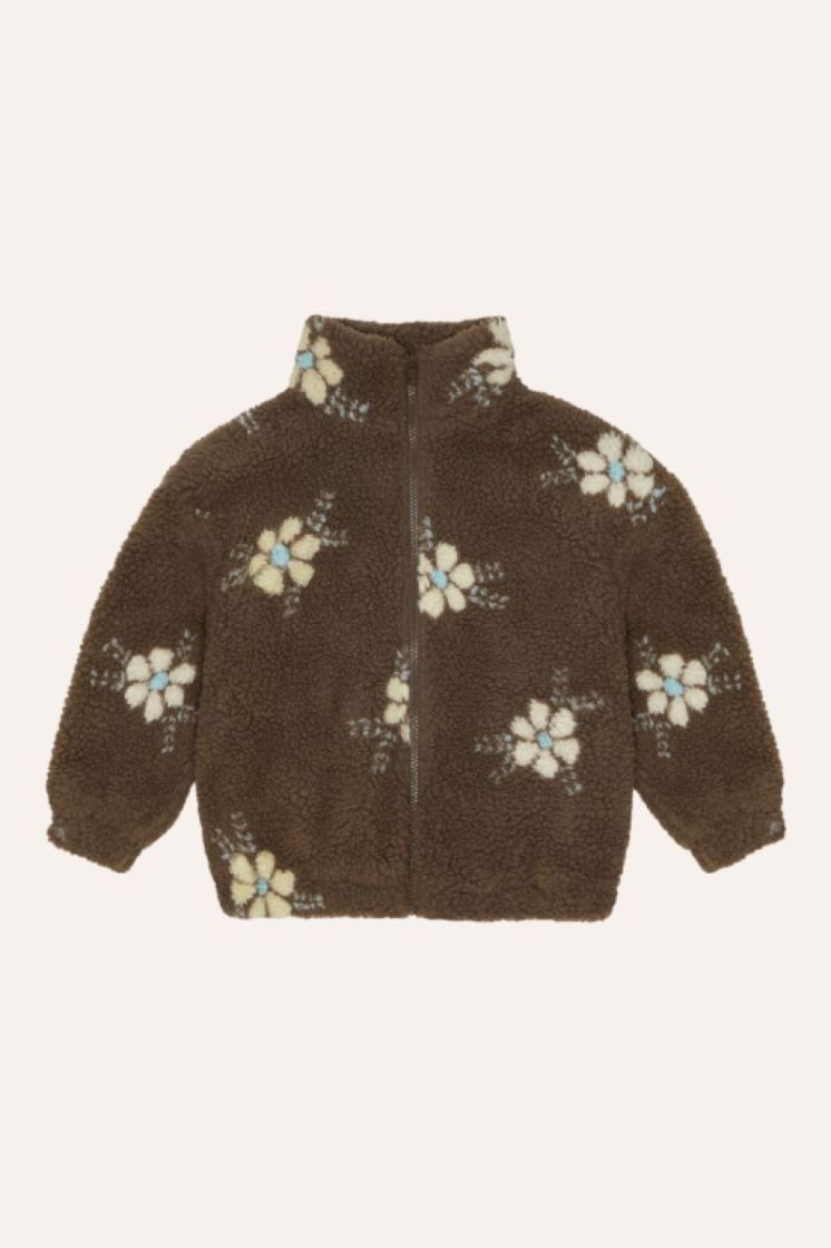 Flowers Teddy Jacket BROWN BROWN