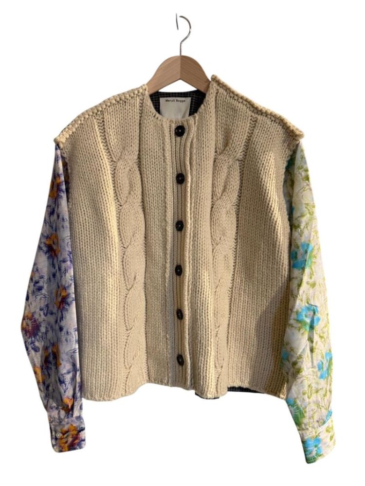 CREWNECK CARDIGAN WHITE MULTI