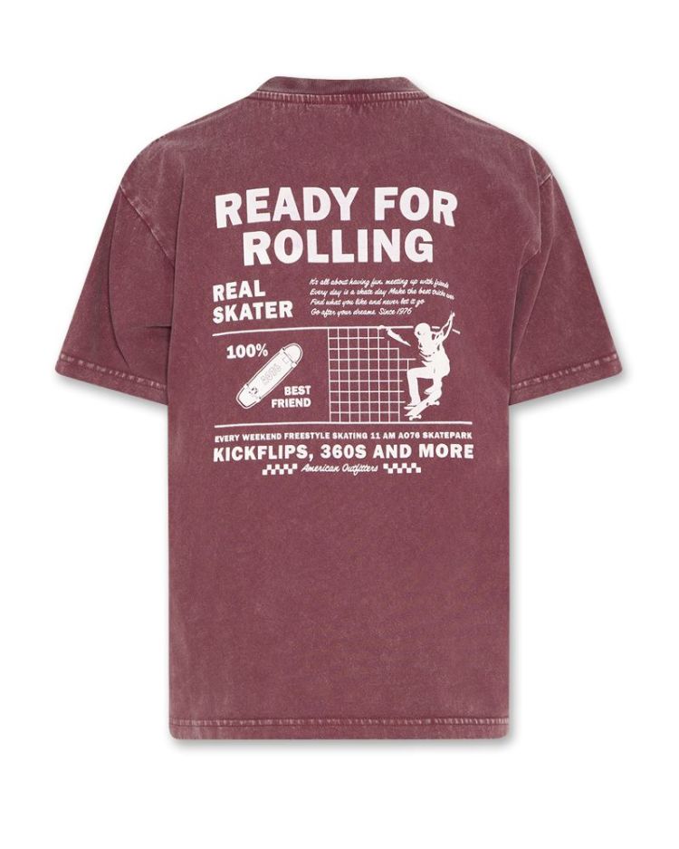 kanje t-shirt skater 680 bordeaux