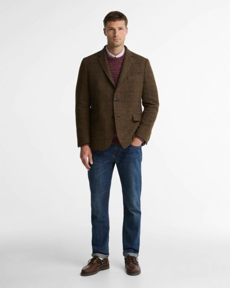 GOSFORTH MOONS CHECKED BLAZER BR71 BROWN