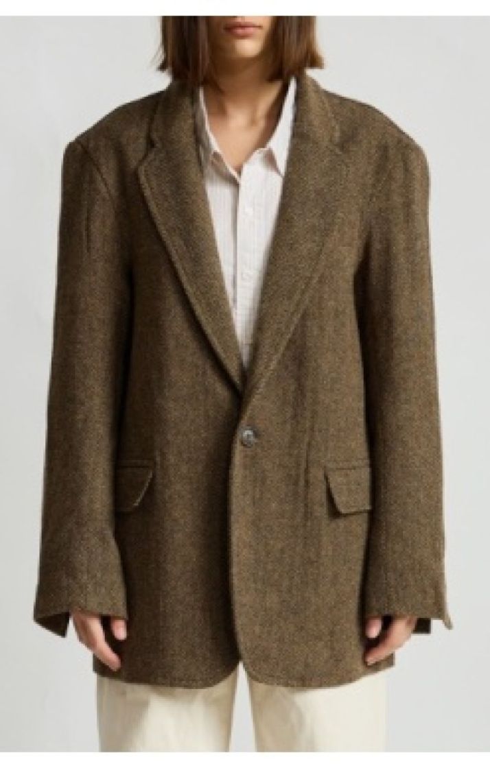 HYANNIS DECONSTRUCTED BLAZER 1086 BROWN HERR