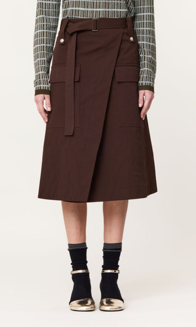 SKIRT 00M88 DARK BROW