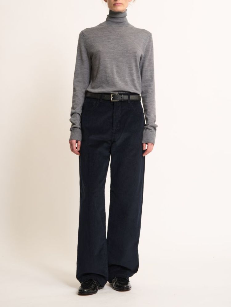 Fine knitted wool turtleneck 030_301 mid gre