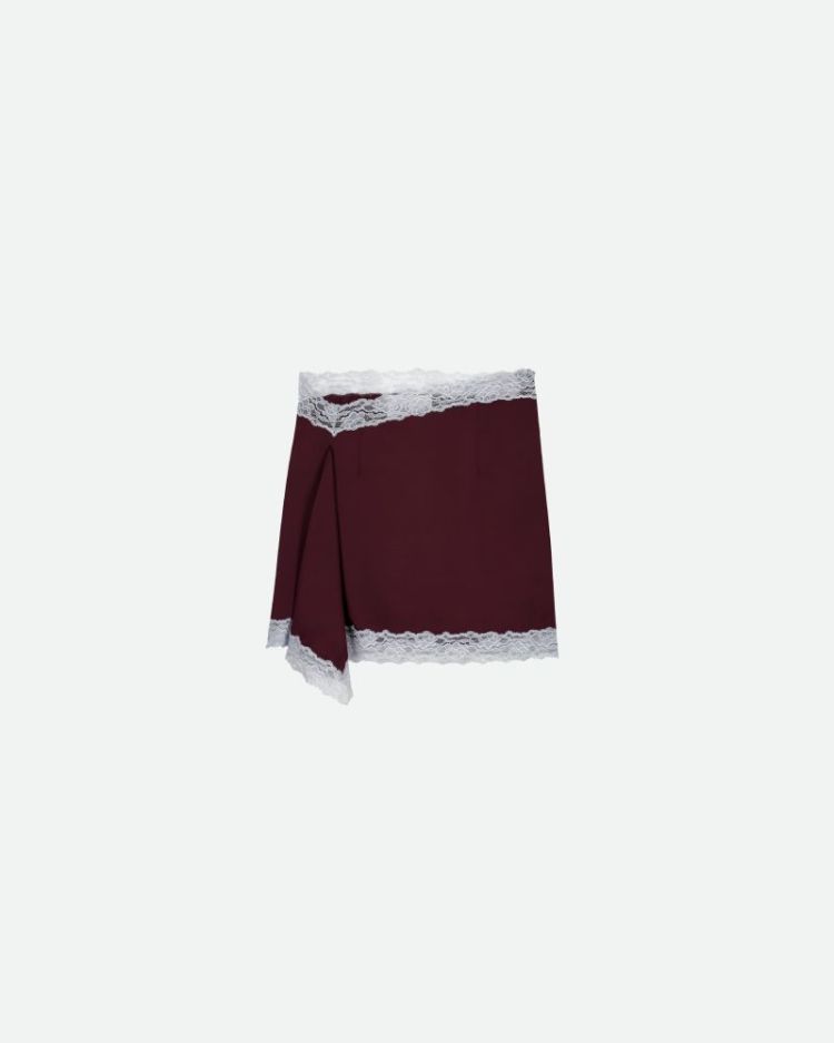 SALSA MINI SKIRT - BURGUNDY/GLAC