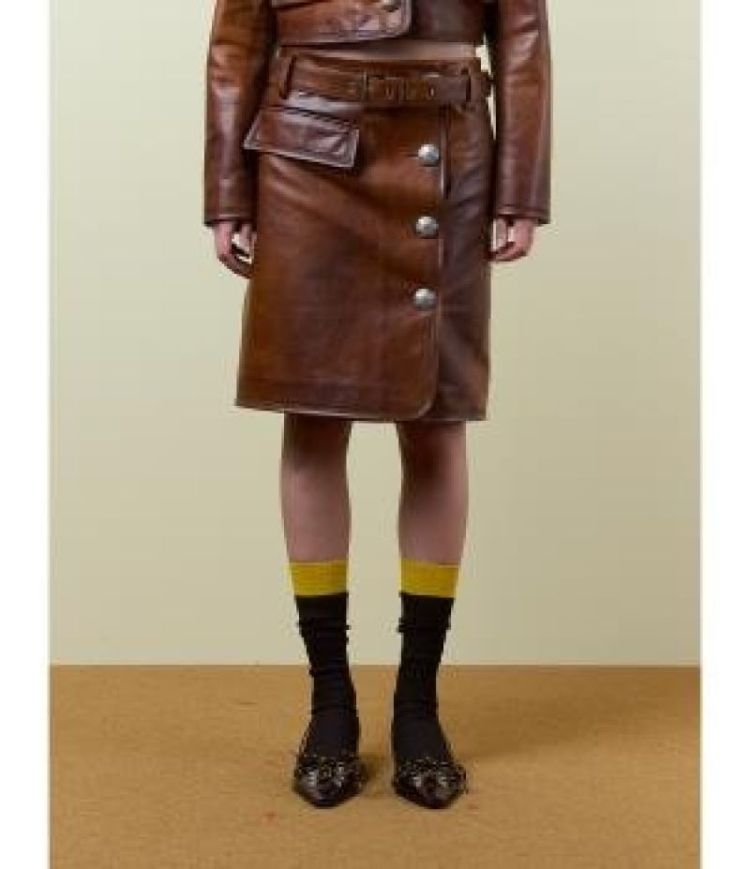 SKIRT 00M60 COGNAC
