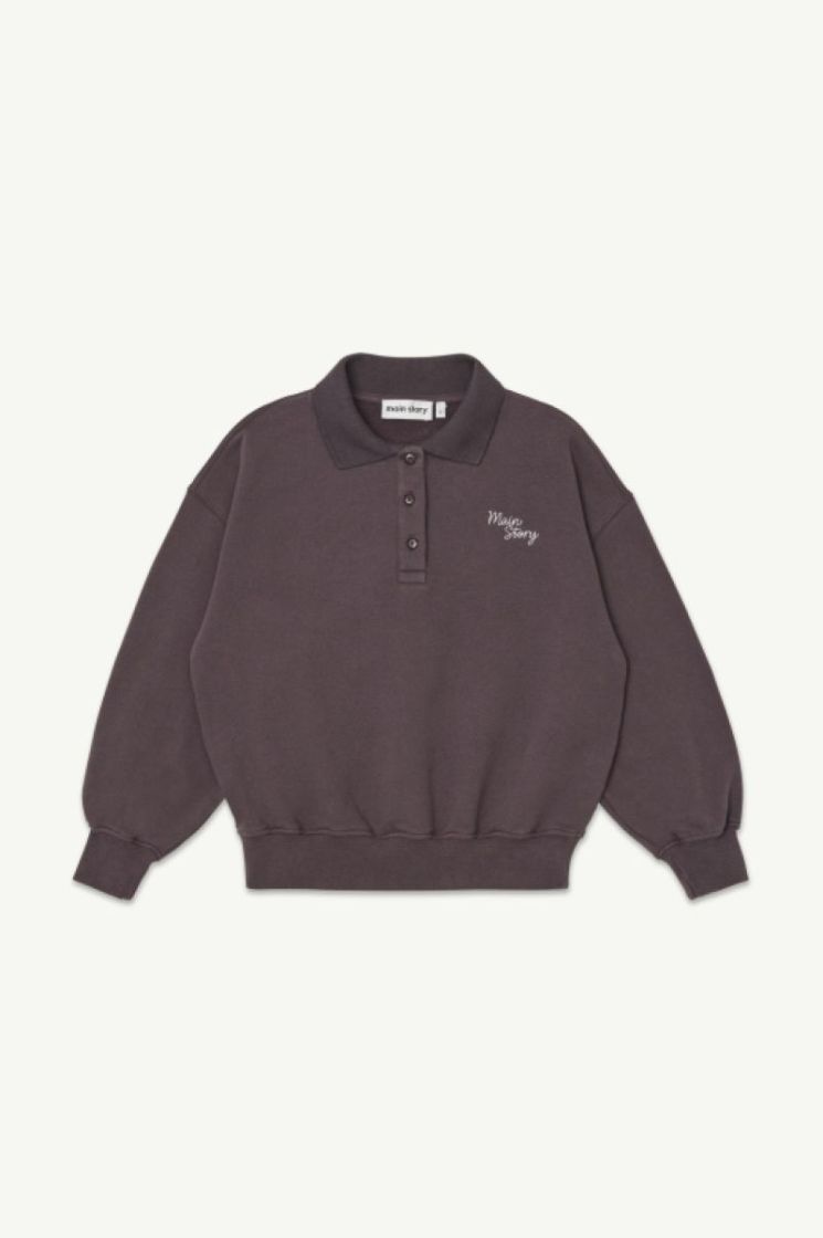Polo Sweatshirt - Dark Cherry F