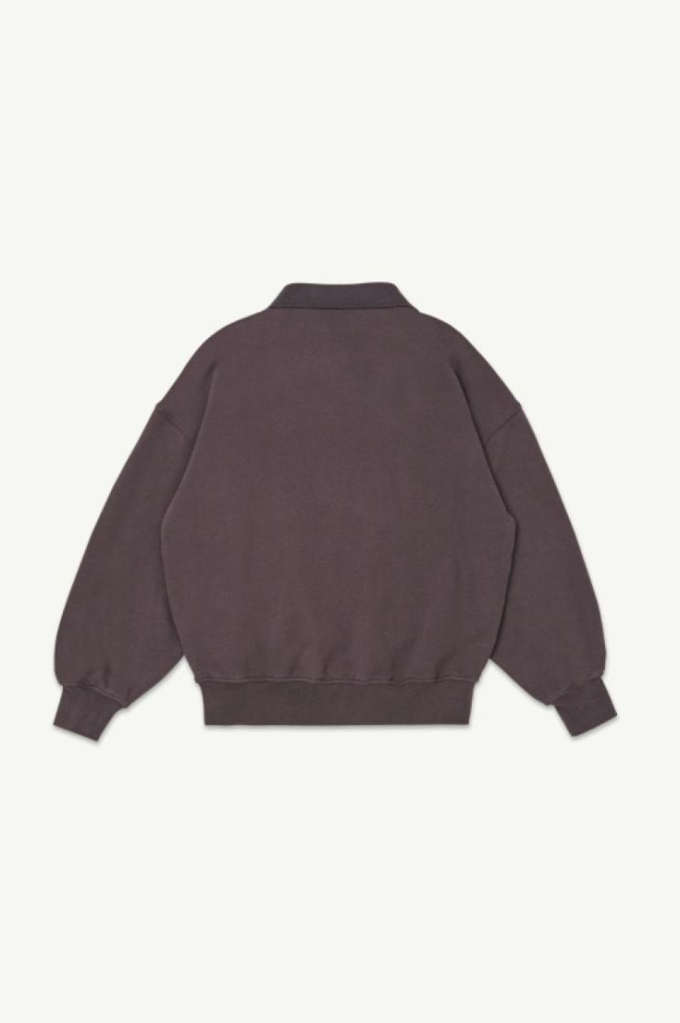 Polo Sweatshirt - Dark Cherry F
