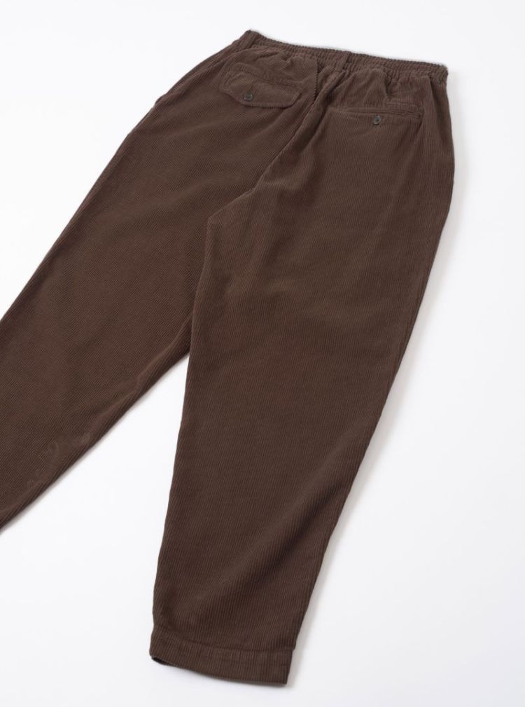 PLEATED TRACK PANT - CACAO