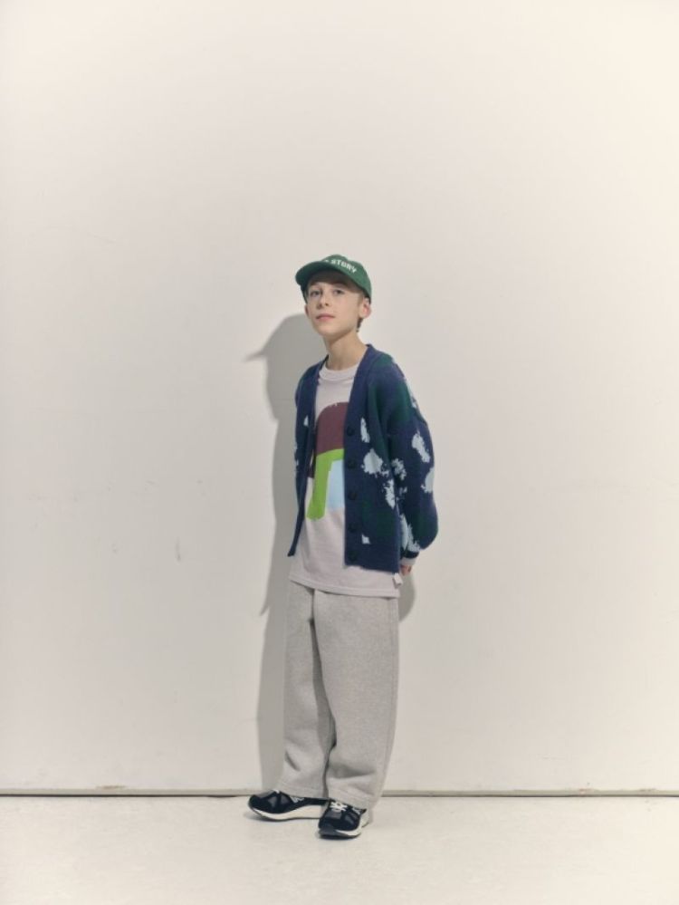 Jacquard Cardigan Navy