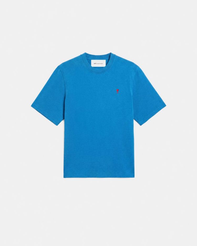 QUOTA - BOXY TSHIRT WITH CONTR A402 COBALT BLU
