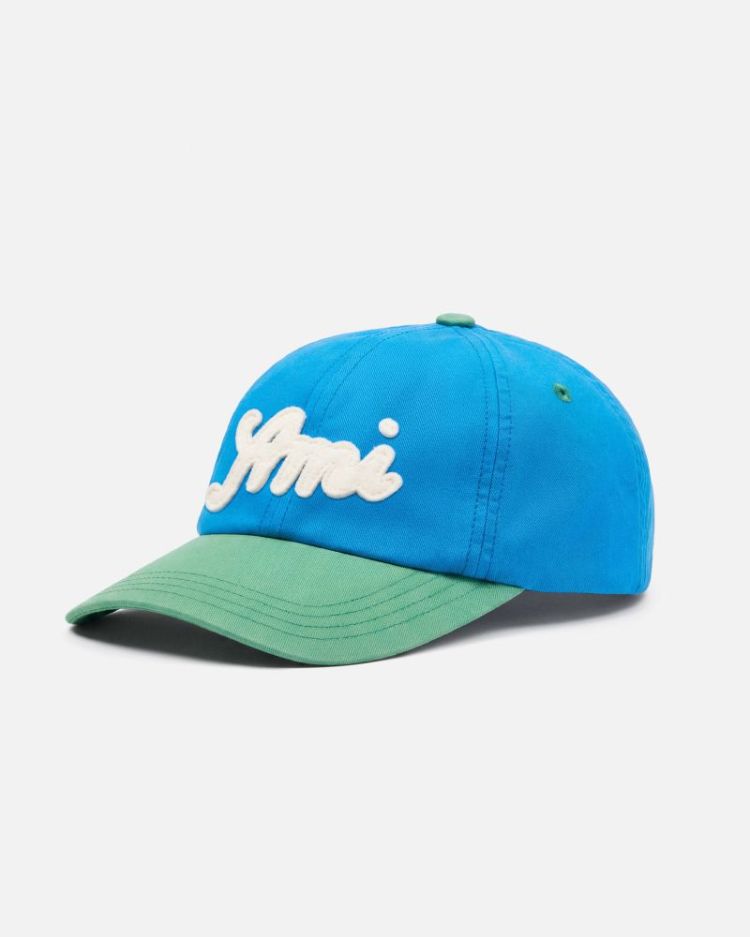 AMI PATCH BICOLOR CAP A627 COBALT BLU