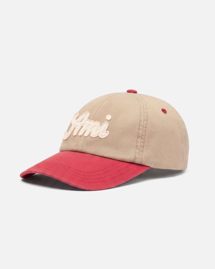 AMI PATCH BICOLOR CAP A629 SABLE/RUBY